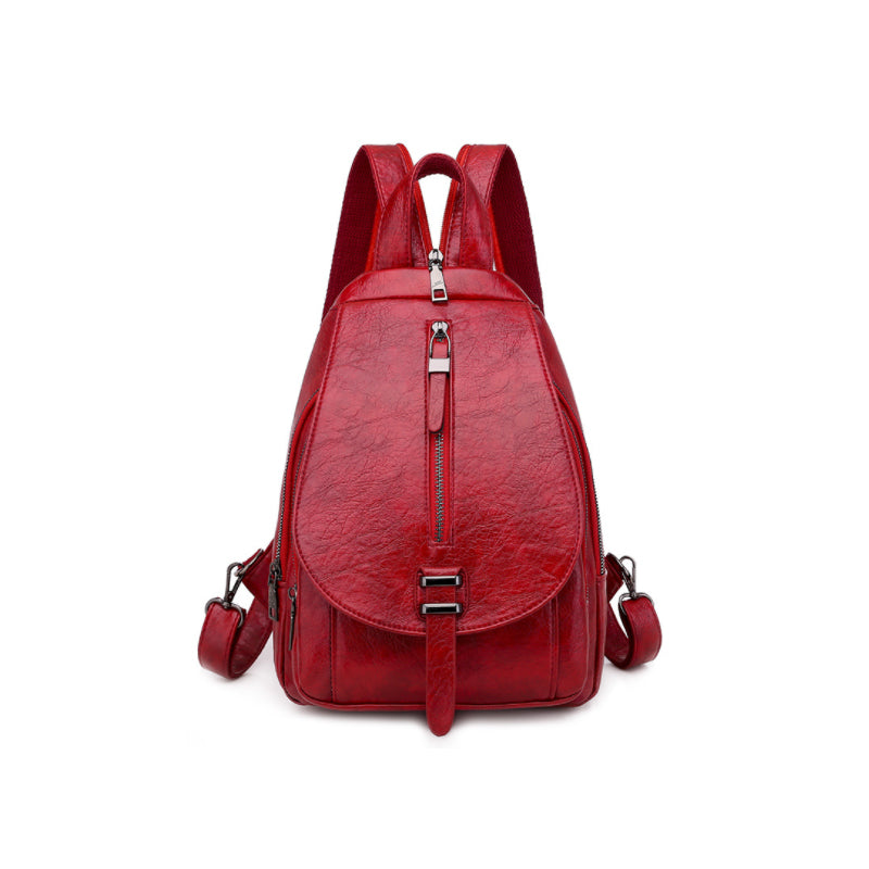 Damen Modischer Rucksack aus weichem Leder