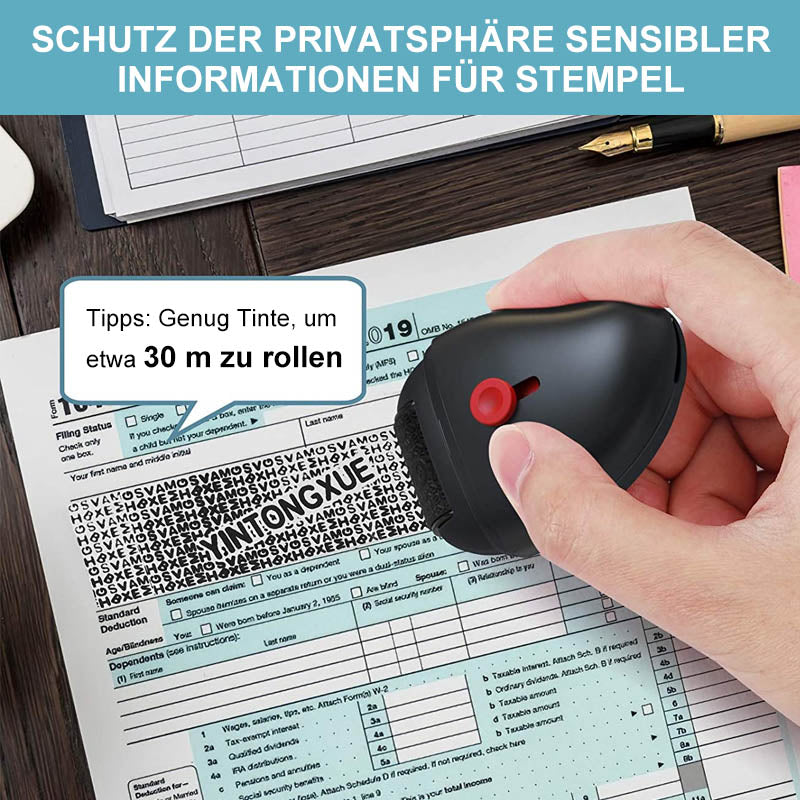 Datenschutzwalze mit Schneider