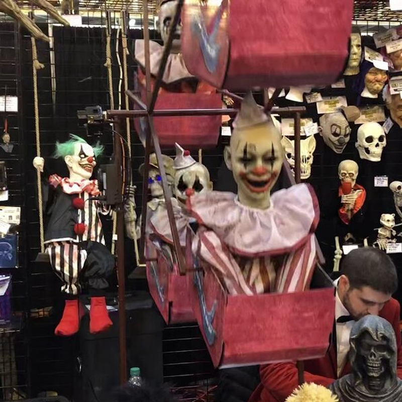 Gruseliger Halloween Clown Riesenrad Dekoration