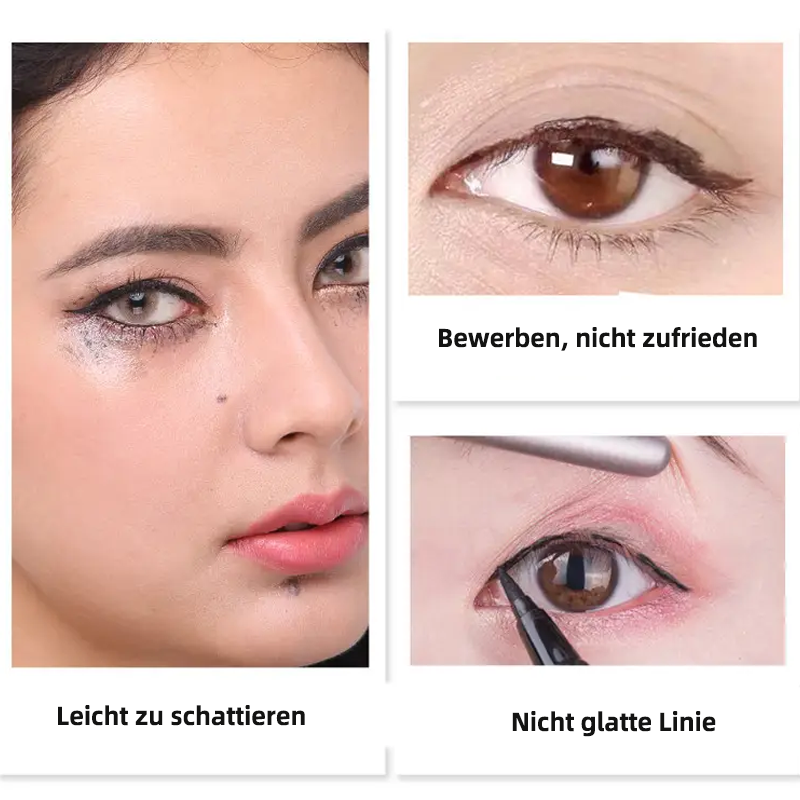 Matter, wasserfester, dauerhafter, schwarzer Einkopf-Eyeliner, 24 Stück