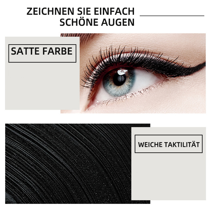 Matter, wasserfester, dauerhafter, schwarzer Einkopf-Eyeliner, 24 Stück